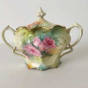 Antique RS Prussia ceramic sugar bowl